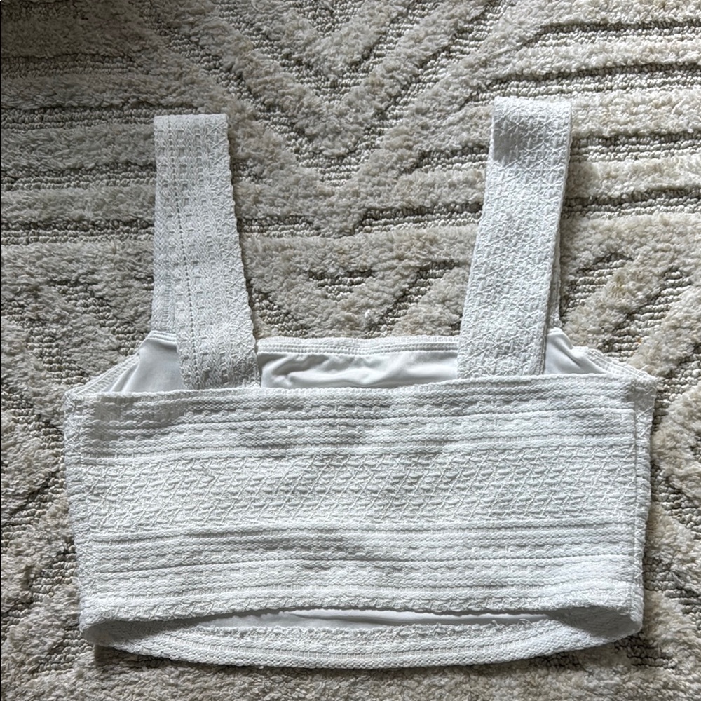 Dynamite White Ribbed Tank Top - Picture 2 of 3
